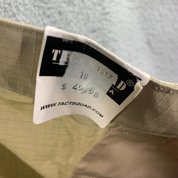 Tact Squad Pants Mens 54 x37 Khaki Ripstop Cargo Pockets Elastic Waist - Picture 14 of 15